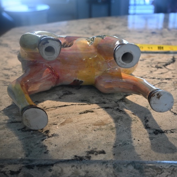 Hand Painted Lusterware Reindeer Figurines: Iridescent Christmas Transferware - Picture 6 of 10